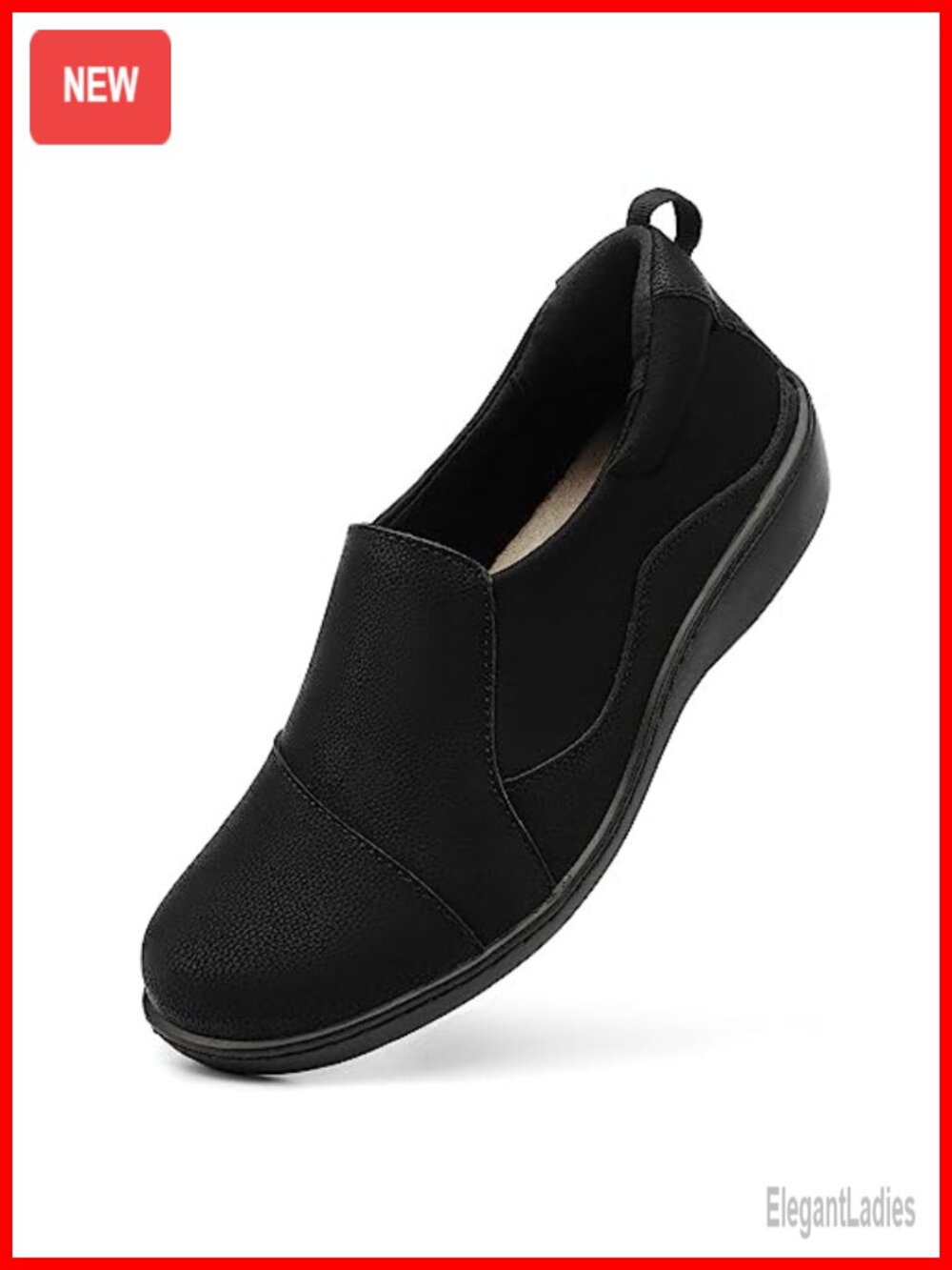 Women's Real Leather Loafers Comfortable Slip On Casual Walking Flats